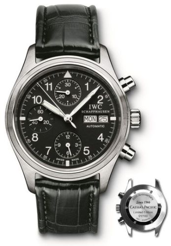 IWC IW3706-31 : Pilot's Watch Chronograph Stainless Steel / Black / Cathay Pacific