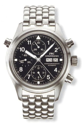 IWC IW3711-18 : Pilot's Watch Doppelchronograph Stainless Steel / Black / Italian / Bracelet