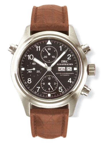 IWC IW3713-05 : Pilot's Watch Doppelchronograph Stainless Steel / Black / German / Strap