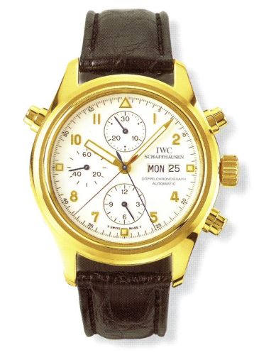 IWC IW3713-12 : Pilot's Watch Doppelchronograph Yellow Gold / White / French