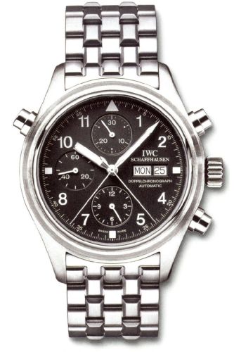 IWC IW3713-20 : Pilot's Watch Doppelchronograph Stainless Steel / Black / French / Bracelet