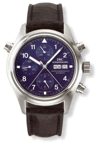 IWC IW3713-21 : Pilot's Watch Doppelchronograph Platinum / Blue / German