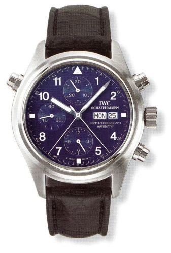 IWC IW3713-24 : Pilot's Watch Doppelchronograph Platinum / Blue / French