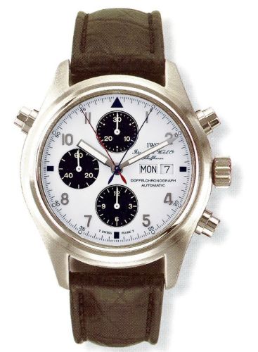IWC IW3713-29 : Pilot's Watch Doppelchronograph Stainless Steel / White / Japan / Strap
