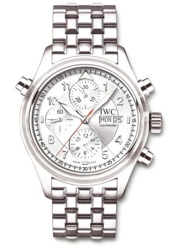 IWC IW3713-46 : Pilot's Watch Spitfire Double Chronograph Stainless Steel / Silver / German / Bracelet
