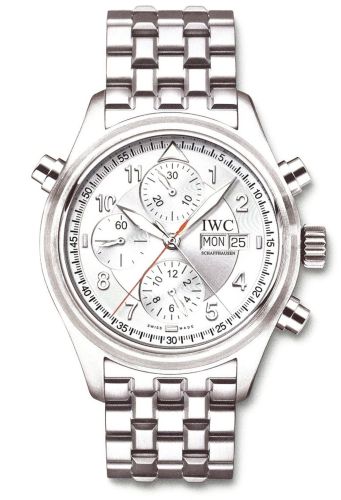 IWC IW3713-49 : Pilot's Watch Spitfire Double Chronograph Stainless Steel / Silver / French / Bracelet