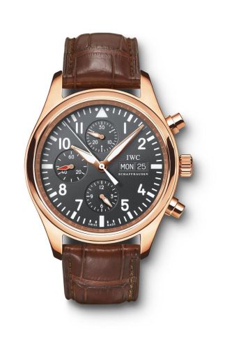 IWC IW3717-13 : Pilot's Watch Chronograph Rose Gold / Black / Strap