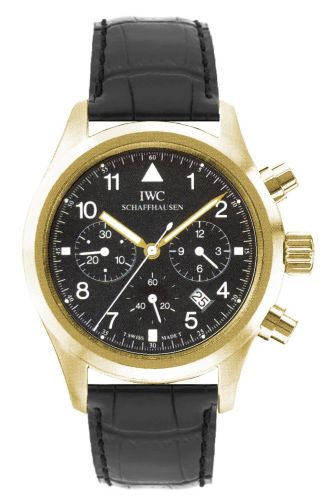 IWC IW3741-04 : Pilot's Watch Chronograph Mecaquartz Yellow Gold / Black / Strap