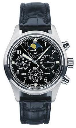 IWC IW3757-01 : Pilot's Watch Chronograph Perpetual Calendar Stainless Steel / Black / Wempe