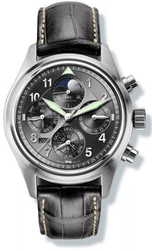 IWC IW3757-03 : Pilot's Watch Spitfire Chronograph Perpetual Calendar Stainless Steel / Black / Sincere
