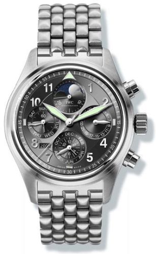 IWC IW3757-04 : Pilot's Watch Spitfire Chronograph Perpetual Calendar Stainless Steel / Black / Sincere