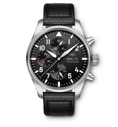 IWC IW3777-09 : Pilot's Watch Chronograph Stainless Steel / Black / Strap