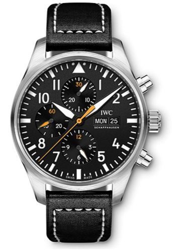 IWC IW3777-27 : Pilot's Watch Chronograph Stainless Steel / Black / Staffel 11