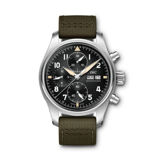 IWC IW3879-01 : Pilot's Watch Chronograph Spitfire Stainless Steel / Black / Textile