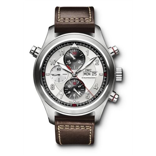 IWC IW3718-06 : Pilot's Watch Spitfire Double Chronograph Stainless Steel / Panda / Strap