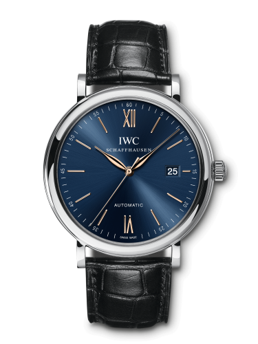 IWC IW3565-23 : Portofino Automatic Stainless Steel / Blue / Alligator