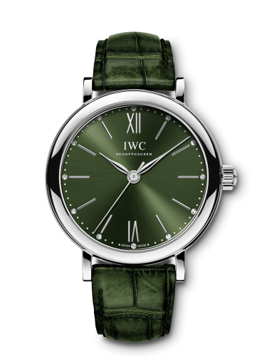 IWC IW3574-05 : Portofino 34 Stainless Steel / Green / Santoni