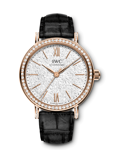 IWC IW3574-06 : Portofino 34 Rose Gold / Diamond / Silver-Embossed / Santoni