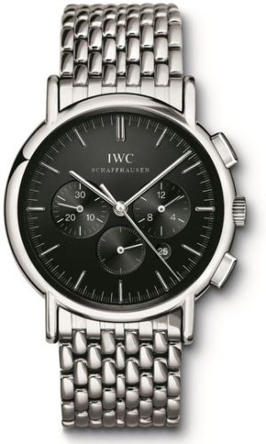 IWC IW3724-06 : Portofino Chronograph MecaQuartz Stainless Steel / Black / Bracelet