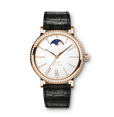 IWC IW4590-09 : Portofino Automatic Moon Phase 37 Red Gold / Diamond / Silver