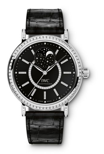 IWC IW4590-04 : Portofino Automatic Moon Phase 37 White Gold / Diamond / Black