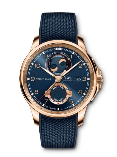 IWC IW3440-01 : Portugieser Yacht Club Moon & Tide Red Gold  / Blue / Rubber