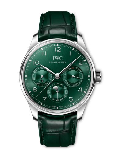 IWC IW3442-07 : Portugieser Perpetual Calendar 42 Stainless Steel / Green