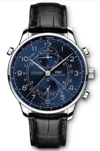 IWC IW3712-23 : Portuguese Chrono-Rattrapante Stainless Steel / Blue / Boutique Milano Laureus