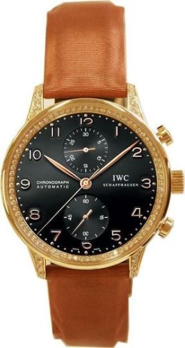 IWC IW3714-18 : Portuguese Chrono-Automatic Rose Gold / Black / Diamond