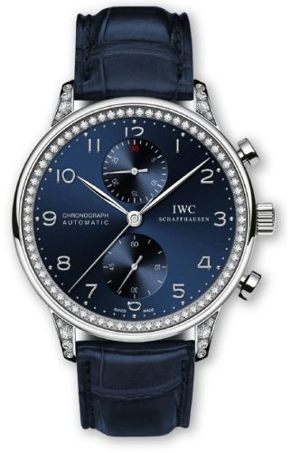 IWC IW3714-90 : Portuguese Chrono-Automatic White Gold / Diamond / Blue