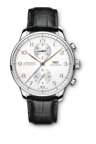 IWC IW3716-04 : Portugieser Chronograph Stainless Steel / Silver - Rose