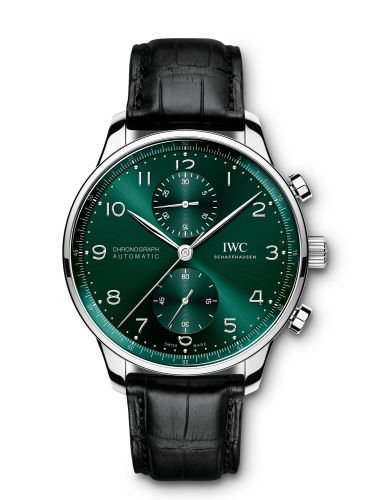 IWC IW3716-15 : Portugieser Chronograph Stainless Steel / Green