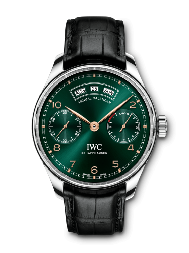 IWC IW5035-10 : Portugieser Annual Calendar Stainless Steel / Green / Middle East