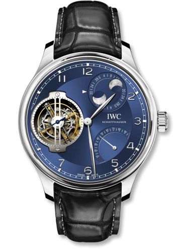 IWC IW5901-03 : Portugieser Constant-Force Tourbillon Double Moon Platinum / Blue