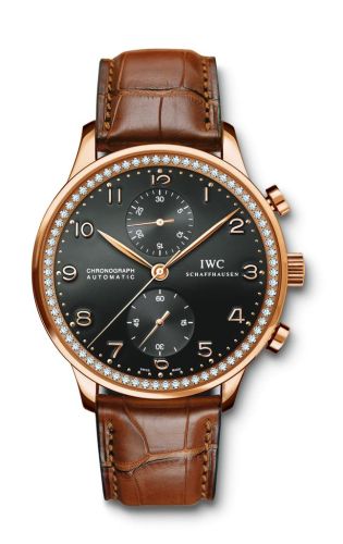 IWC IW3714-70 : Portuguese Chrono-Automatic Rose Gold / 80 Diamond