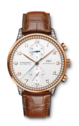 IWC IW3714-77 : Portuguese Chrono-Automatic Rose Gold / 80 Diamond