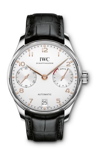 IWC IW5007-04 : Portugieser Automatic 5007 Stainless Steel / Silver - Gold Numerals