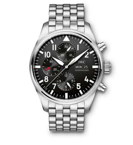 IWC IW3777-10 : Pilot's Watch Chronograph Stainless Steel / Black / Bracelet