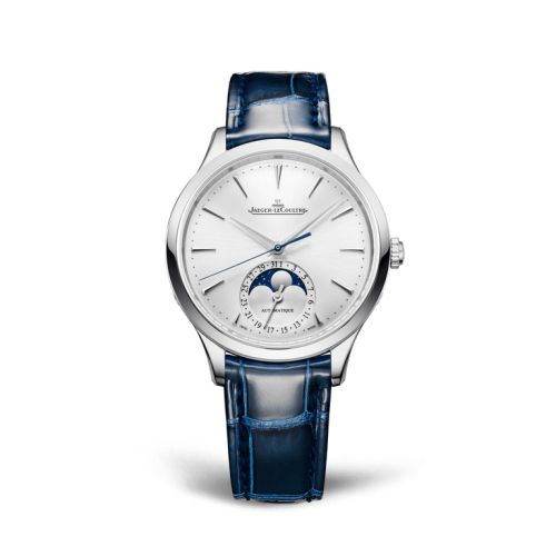 Jaeger-LeCoultre 124842J : Master Ultra Thin Moon 36 Stainless Steel / Silver / Alligator
