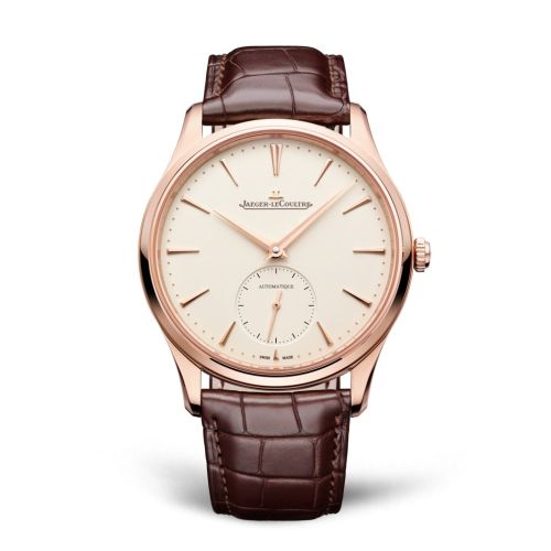 Jaeger-LeCoultre 1212510 : Master Ultra Thin Small Seconds Pink Gold / Eggshell / Alligator