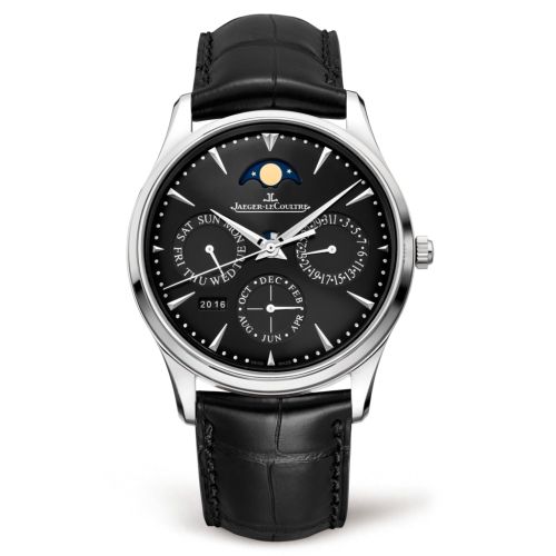 Jaeger-LeCoultre 1308470 : Master Ultra Thin Perpetual Stainless Steel / Black / Alligator