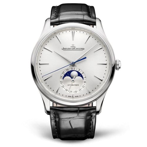 Jaeger-LeCoultre 1368430 : Master Ultra Thin Moon Stainless Steel / Silver / Alligator