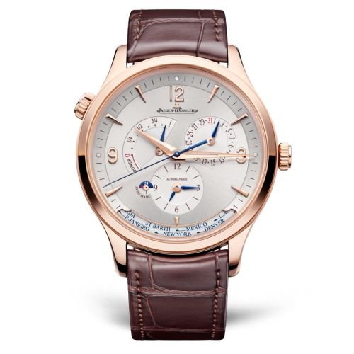 Jaeger-LeCoultre 4122520 : Master Control Geographic Pink Gold / Silver / Alligator