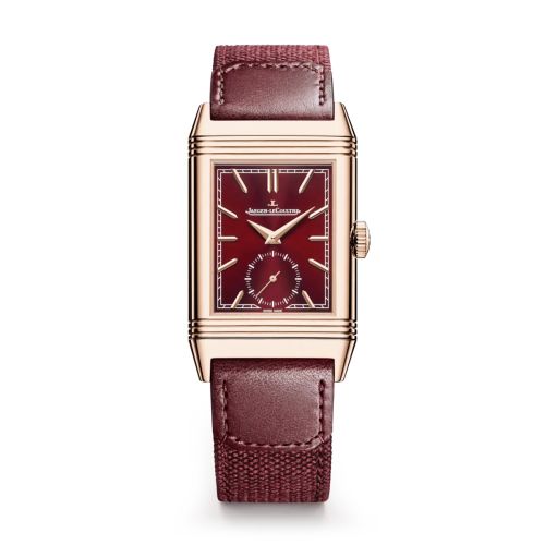 Jaeger-LeCoultre 713256J : Reverso Tribute Small Seconds Pink Gold / Burgundy / Fagliano