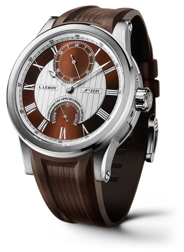 Leroy LL200/5 : Automatic Deck Chronometer White Gold Brown-Silver