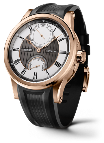 Leroy LL201/6 : Automatic Deck Chronometer Pink Gold Grey-Silver