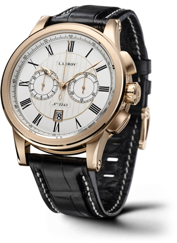 Leroy LL203/1 : Automatic Deck Chronograph Pink Gold Silver
