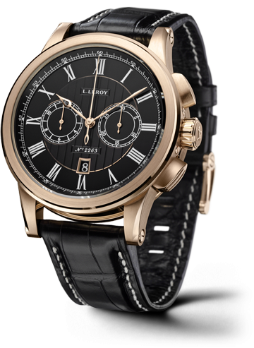 Leroy LL203/2 : Automatic Deck Chronograph Pink Gold Black