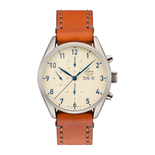 Laco 861585 : Chronographs San Fransisco / Stainless Steel / Creme