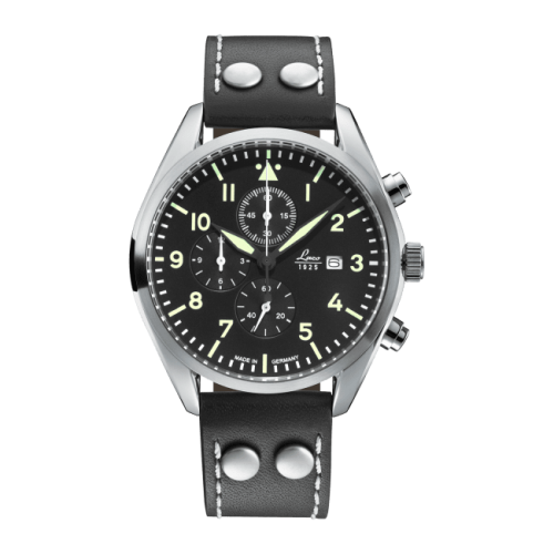 Laco 861915 : Chronographs Trier  / Stainless Steel / Black
